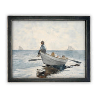 READY to SHIP 11x14 Boating Art: Framed Canvas Print, Beach House Decor