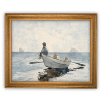 READY to SHIP 11x14 Boating Art: Framed Canvas Print, Beach House Decor