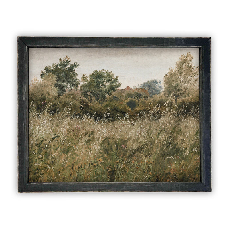 Vintage Framed Canvas Art #LAN-122