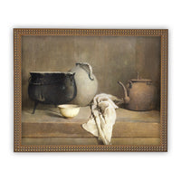 READY to SHIP 11x14 Framed Vintage Kitchen Still Life Canvas Art Print