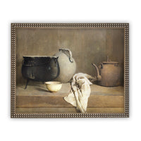 READY to SHIP 11x14 Framed Vintage Kitchen Still Life Canvas Art Print