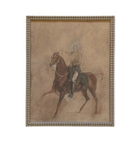 READY to SHIP 8X10 Vintage Framed Canvas Art // Framed Vintage Print // Vintage Painting // Horse Cowboy Art// Farmhouse print //#A-121