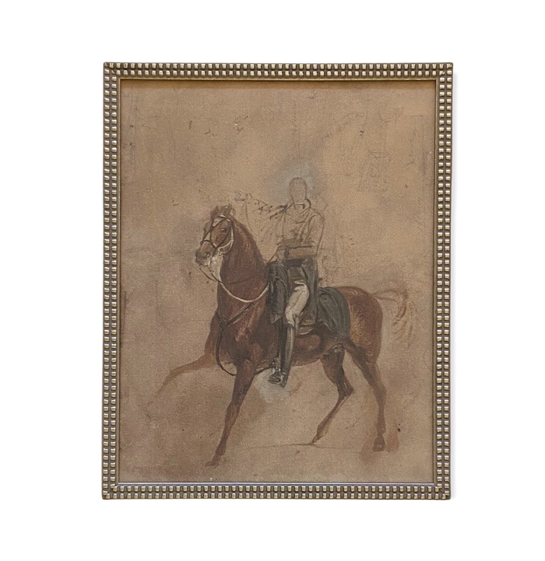 READY to SHIP 8X10 Vintage Framed Canvas Art // Framed Vintage Print // Vintage Painting // Horse Cowboy Art// Farmhouse print //#A-121