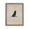Ready To Ship 11X14 Vintage Framed Canvas Art // Black Labrador Painting // Vintage Dog Art// Boys Room or Nursery print //#A-118