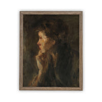 READY to SHIP 24x36 Vintage Woman Portrait: Farmhouse Canvas Art Print