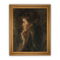 READY to SHIP 30x40 Vintage Woman Portrait: Farmhouse Canvas Art Print
