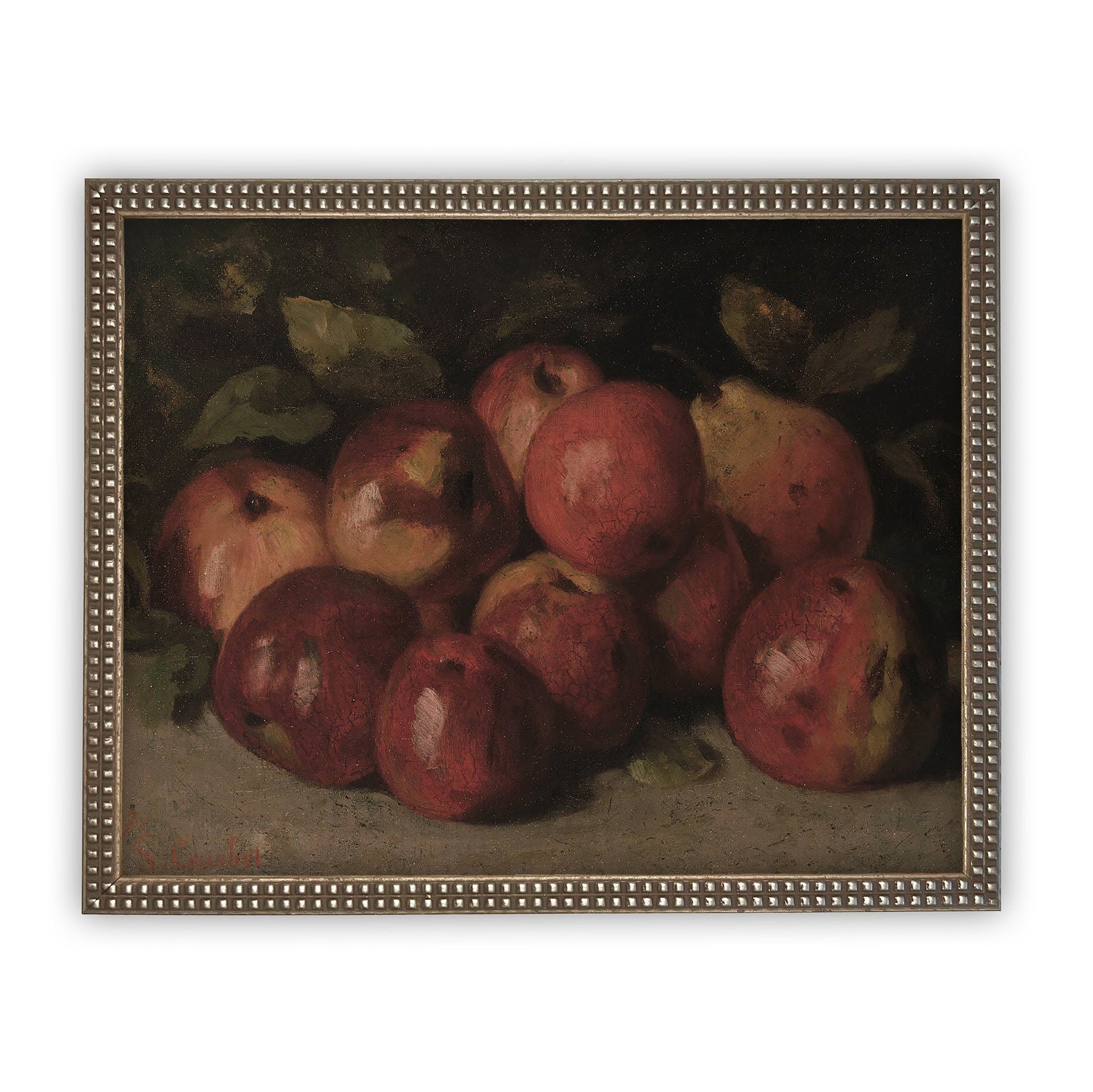 READY to SHIP 11x14 Vintage Framed Canvas Art // Vintage Fruit Painting // Still Life Kitchen Painting // Farmhouse print //#ST-608