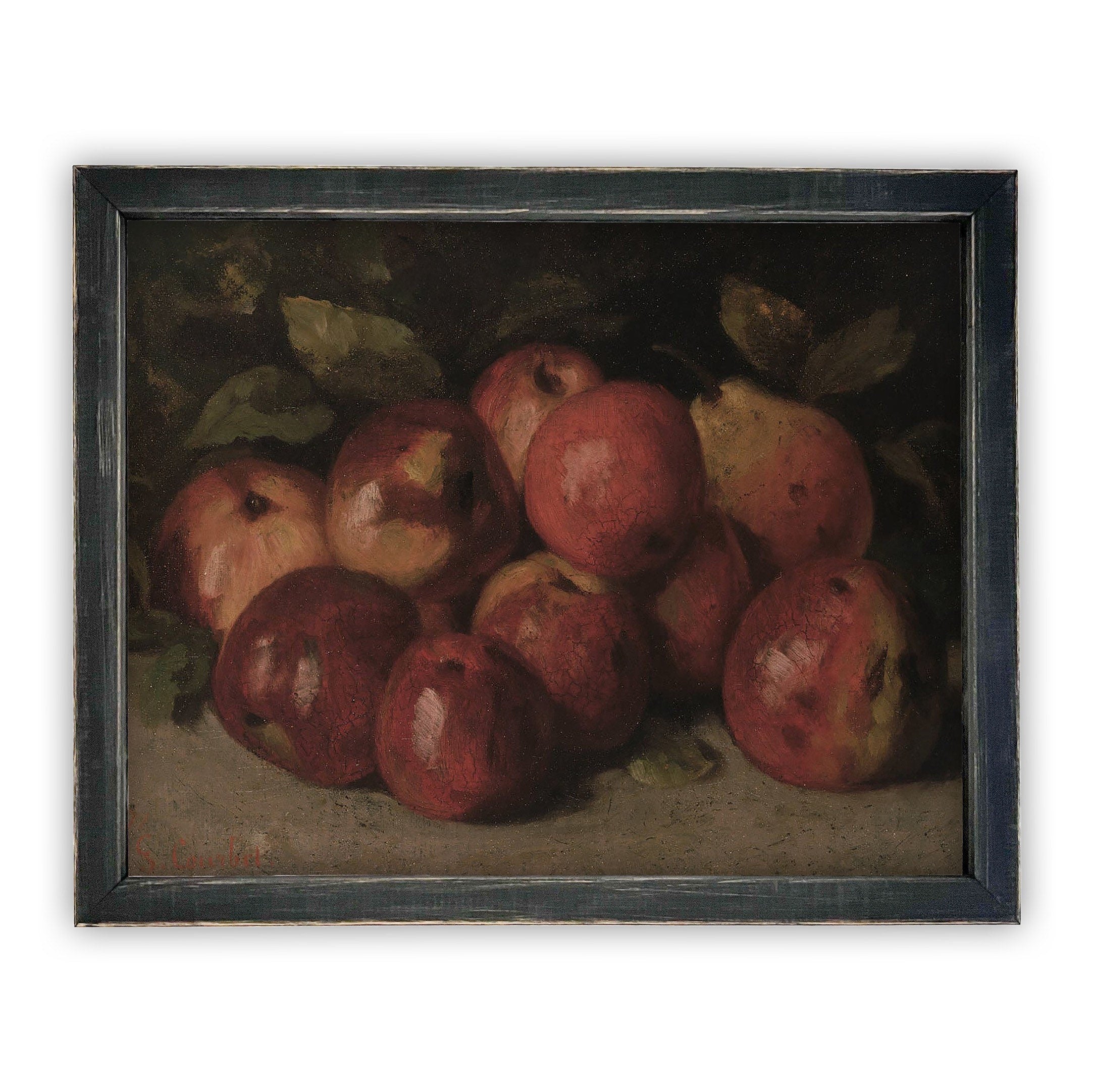 READY to SHIP 11x14 Vintage Framed Canvas Art // Vintage Fruit Painting // Still Life Kitchen Painting // Farmhouse print //#ST-608