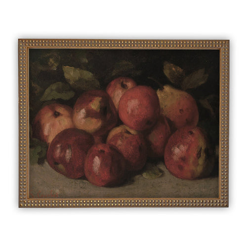 READY to SHIP 8x10 Vintage Framed Canvas Art // Vintage Fruit Painting // Still Life Kitchen Painting // Farmhouse print //#ST-608