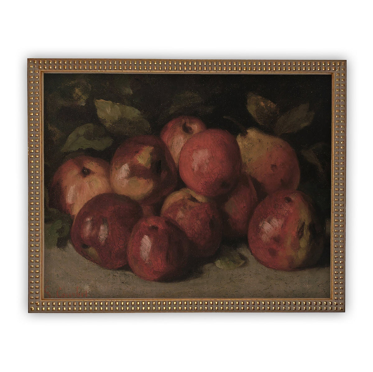 READY to SHIP 11x14 Vintage Framed Canvas Art // Vintage Fruit Painting // Still Life Kitchen Painting // Farmhouse print //#ST-608
