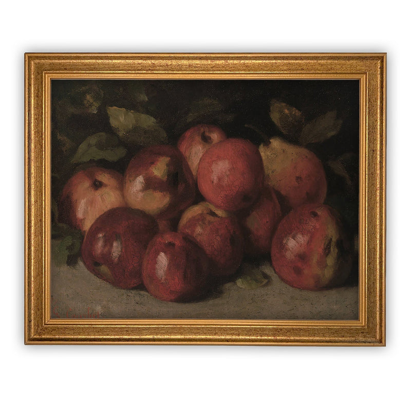 READY to SHIP 8x10 Vintage Framed Canvas Art // Vintage Fruit Painting // Still Life Kitchen Painting // Farmhouse print //#ST-608