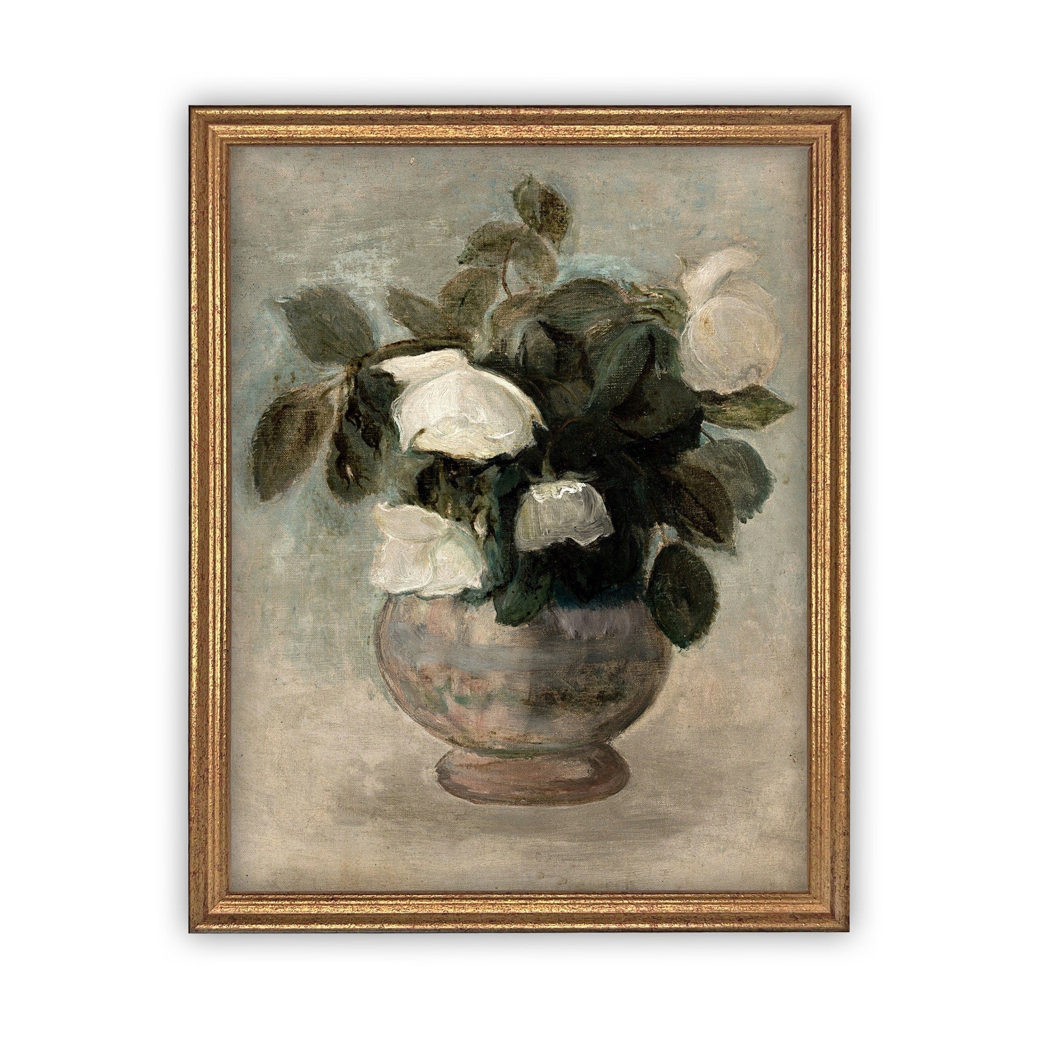 READY to SHIP 11x14 Vintage Framed Canvas Art #BOT-126