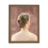 Framed Vintage Canvas Print: Pink Portrait of a Woman (12x16)