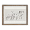 READY to SHIP 11x14 Vintage Framed Canvas Art // Framed Vintage Christmas Print // Reindeer Holiday Painting // Farmhouse print //#CH-310