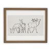 READY to SHIP 11x14 Vintage Framed Canvas Art // Framed Vintage Christmas Print // Reindeer Holiday Painting // Farmhouse print //#CH-310