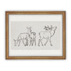 READY to SHIP 11x14 Vintage Framed Canvas Art // Framed Vintage Christmas Print // Reindeer Holiday Painting // Farmhouse print //#CH-310