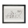 READY to SHIP 11x14 Vintage Framed Canvas Art // Framed Vintage Christmas Print // Reindeer Holiday Painting // Farmhouse print //#CH-310