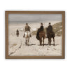 READY TO SHIP 11X14 Vintage Framed Canvas Art // Framed Vintage Print // Vintage Horse Painting // Horse on Beach Art //#A-137