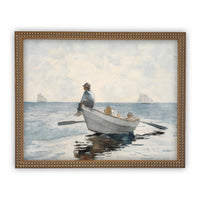READY to SHIP 11x14 Boating Art: Framed Canvas Print, Beach House Decor