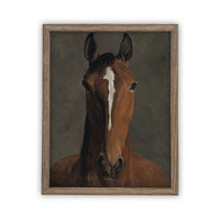 READY TO SHIP 8X10 Vintage Horse Canvas Print: Framed Farmhouse Art Reproduction