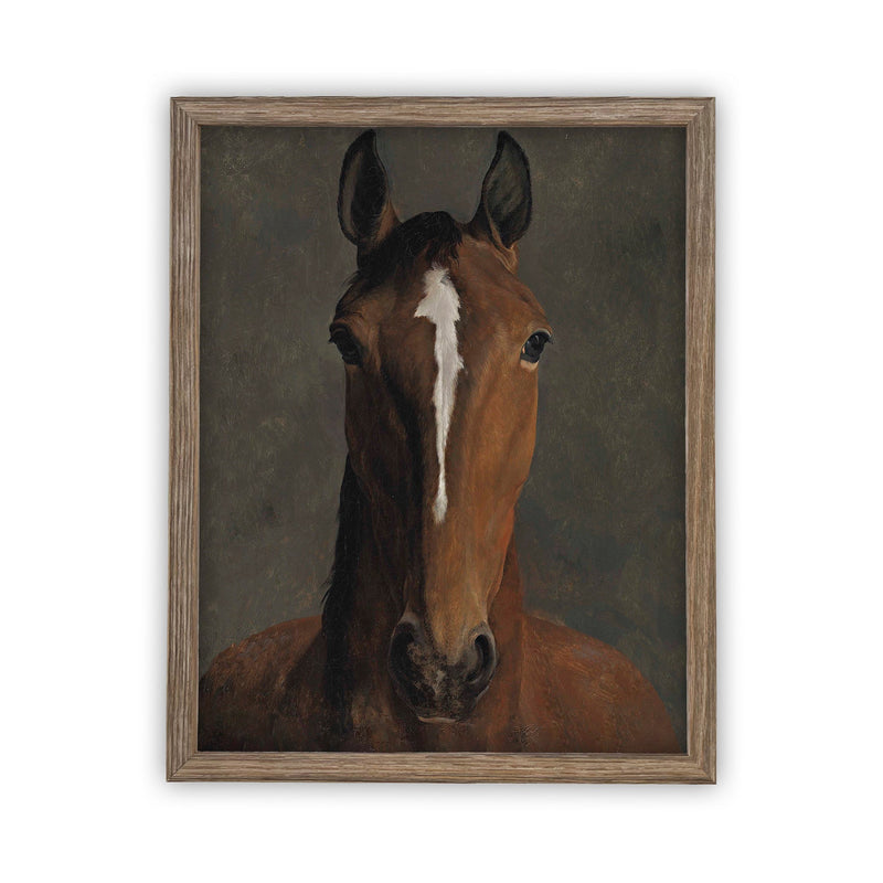 READY TO SHIP 8X10 Vintage Horse Canvas Print: Framed Farmhouse Art Reproduction