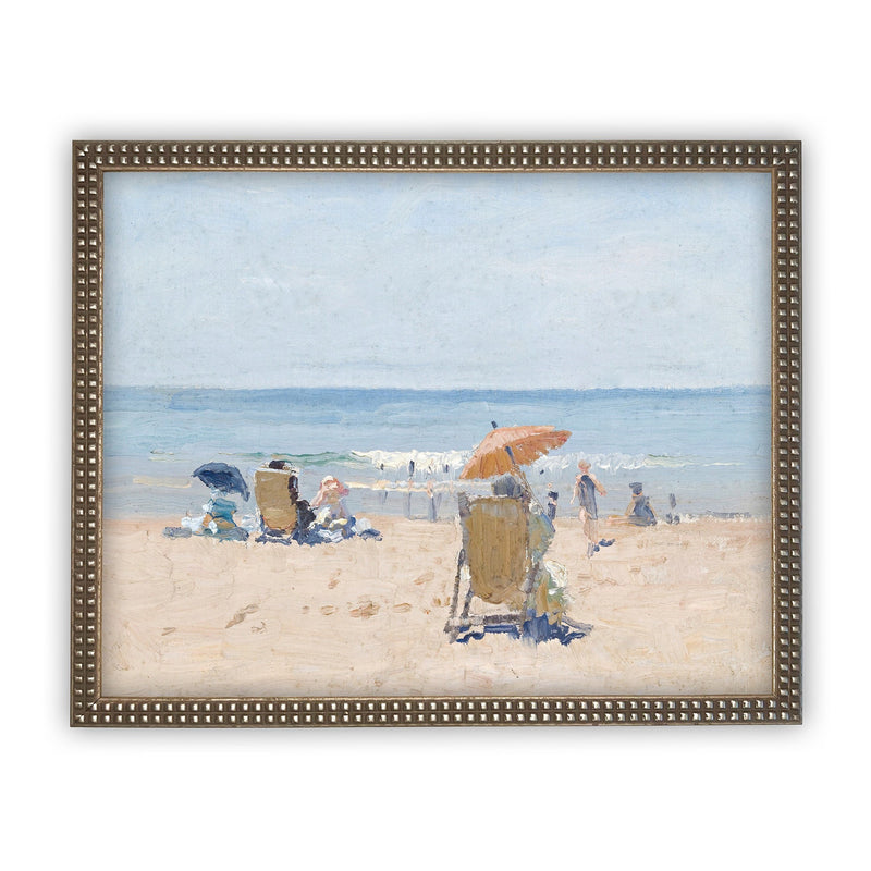 READY to SHIP 11x14 Vintage Framed Canvas Art // Framed Vintage Print // Coastal Beach Art // Beach House print //#COAS-185