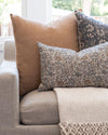 Cotton Caramel Check Pillow Cover // Rust Brown Tan Throw Pillow // Modern Farmhouse Pillows // Decorative Throw Pillow