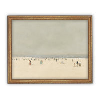 READY to SHIP 11X14 Vintage Framed Canvas Art // Vintage Framed Oil Painting // Coastal Beach Art // Beach House Print // #COAS-196