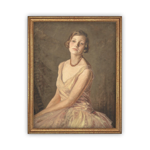 READY to SHIP 8x10 Vintage Framed Canvas Art // Vintage Oil Painting // Portrait of a Woman // Farmhouse print //#P-530