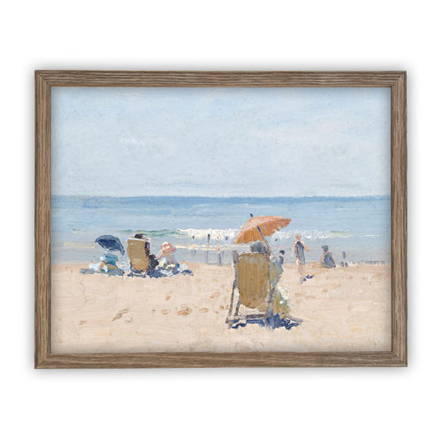 READY to SHIP 11x14 Vintage Framed Canvas Art // Framed Vintage Print // Coastal Beach Art // Beach House print //#COAS-185