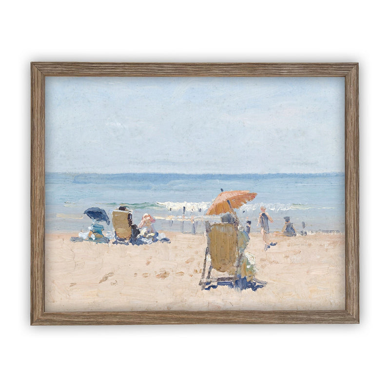 READY to SHIP 11x14 Vintage Framed Canvas Art // Framed Vintage Print // Coastal Beach Art // Beach House print //#COAS-185