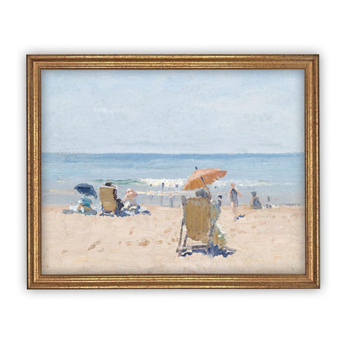 READY to SHIP 11x14 Vintage Framed Canvas Art // Framed Vintage Print // Coastal Beach Art // Beach House print //#COAS-185