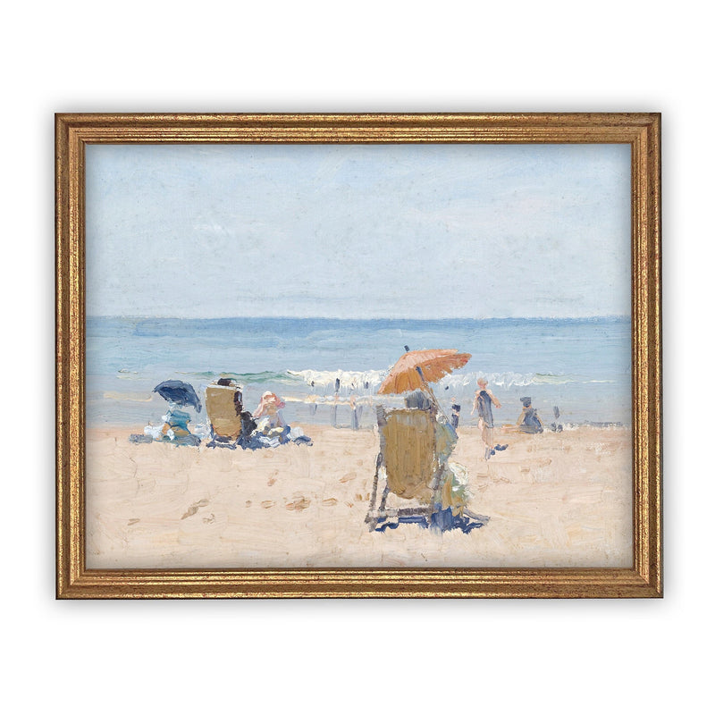 READY to SHIP 11x14 Vintage Framed Canvas Art // Framed Vintage Print // Coastal Beach Art // Beach House print //#COAS-185