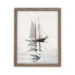 READY to SHIP 11x14 Vintage Framed Canvas Art // Vintage Sailboat Painting // Boating Art // Beach House Print //#COAS-202