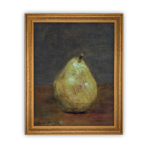 READY to SHIP 11X14 Vintage Framed Canvas Art // Framed Vintage Pear Art // Still Life Kitchen Painting // Farmhouse Art //#ST-615