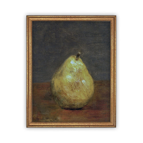 READY to SHIP 11X14 Vintage Framed Canvas Art // Framed Vintage Pear Art // Still Life Kitchen Painting // Farmhouse Art //#ST-615