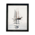 READY to SHIP 11x14 Vintage Framed Canvas Art // Vintage Sailboat Painting // Boating Art // Beach House Print //#COAS-202