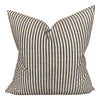 READY TO SHIP Chiangmai Native Cotton Black and White Stripe "Belmont" Pillow Cover // Black white pillows // Decorative Throw Pillows
