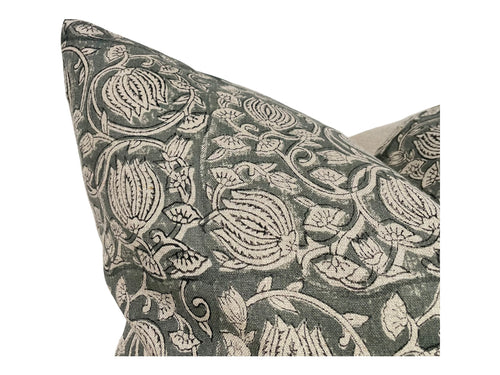 Designer Marina Block Print Pillow Cover