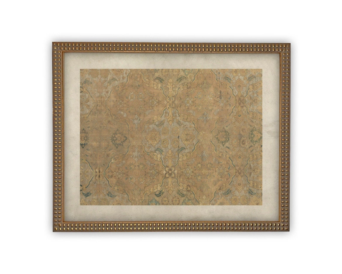 READY to SHIP 11x14 Vintage Framed Canvas Art // Framed Vintage Print // Neutral Tapestry Art // Farmhouse print //#MSC-101