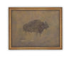 READY to SHIP 30X40 Vintage Framed Canvas Art // Framed Vintage Print // Vintage Painting // Vintage Bison Art// Farmhouse print //#A-138