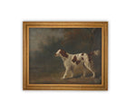 READY to SHIP 11X14 Vintage Framed Canvas Art // Framed Vintage Print // Vintage Dog Painting // Dog Art// Farmhouse print //#A-164