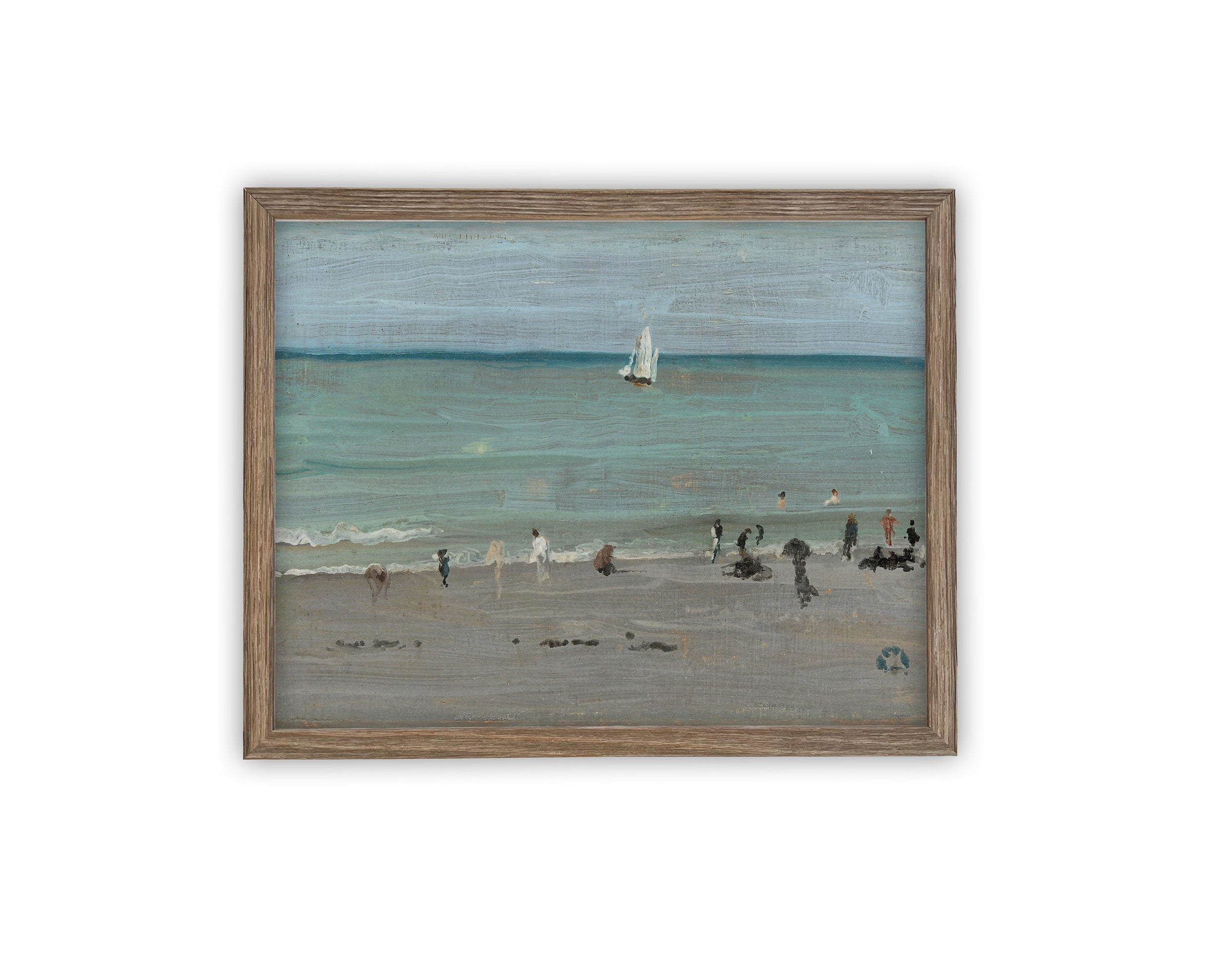 READY to SHIP 11x14 Framed Beach Canvas Art: Coastal Print Reproduction