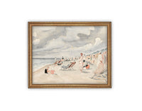 READY to SHIP 30x40 Framed Beach Print: Coastal Canvas Art Reproduction