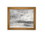 READY to SHIP 11x14 Vintage Framed Canvas Art // Framed Vintage Seascape Print // Moody Farmhouse Print //#COAS-126