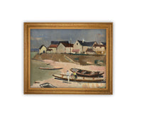 READY TO SHIP 11X14 Boating Art: Framed Canvas Beach House Print
