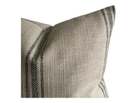 READY TO SHIP 20X20 Black Country Stripe Pillow Cover