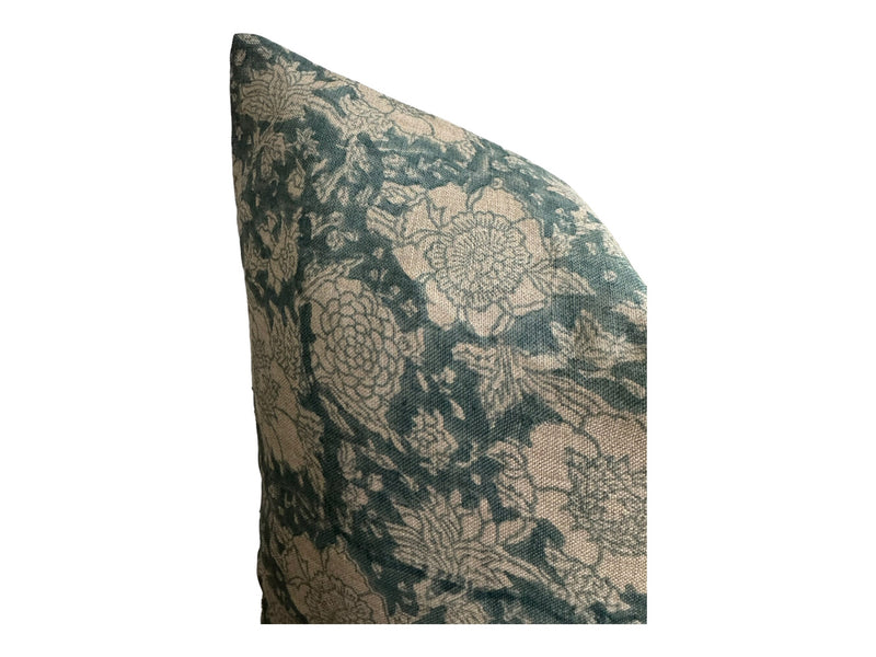 Designer Ashley Blue Pillow Cover in Floral