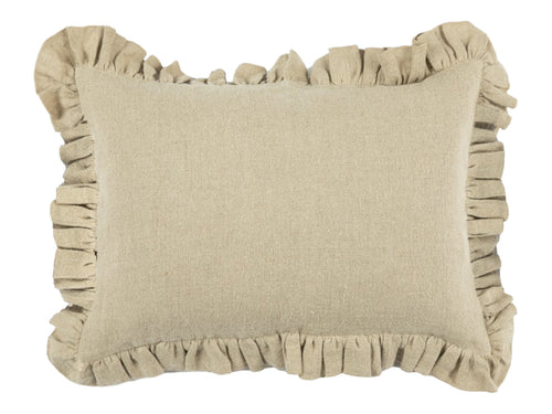 Designer Anika Solid Linen Pillow Cover in Natural