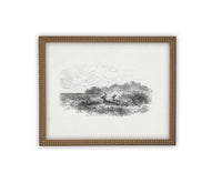 READY to SHIP 11X14 Vintage Framed Canvas Art #LAN-226